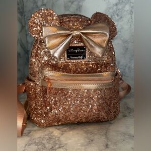 Disney Parks Minnie Mouse Loungefly Sequin Backpack